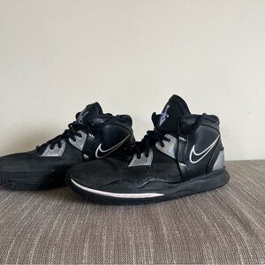 Nike Kyrie Infinity Black Metallic Silver High-Top Sneakers